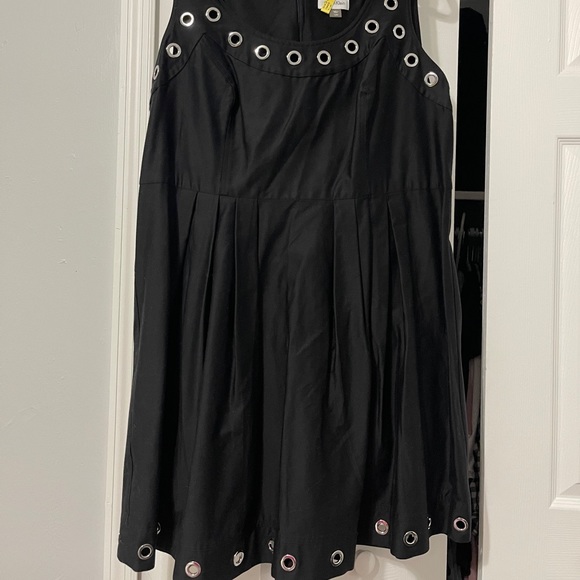 Calvin Klein short black grommet dress Size 14 NWT - Picture 2 of 5